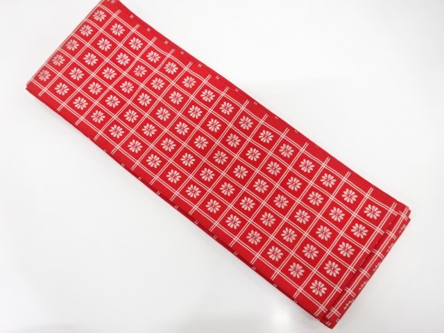 JAPANESE HANHABA OBI / CHIKUZEN HAKATA / WOVEN FLOWER
